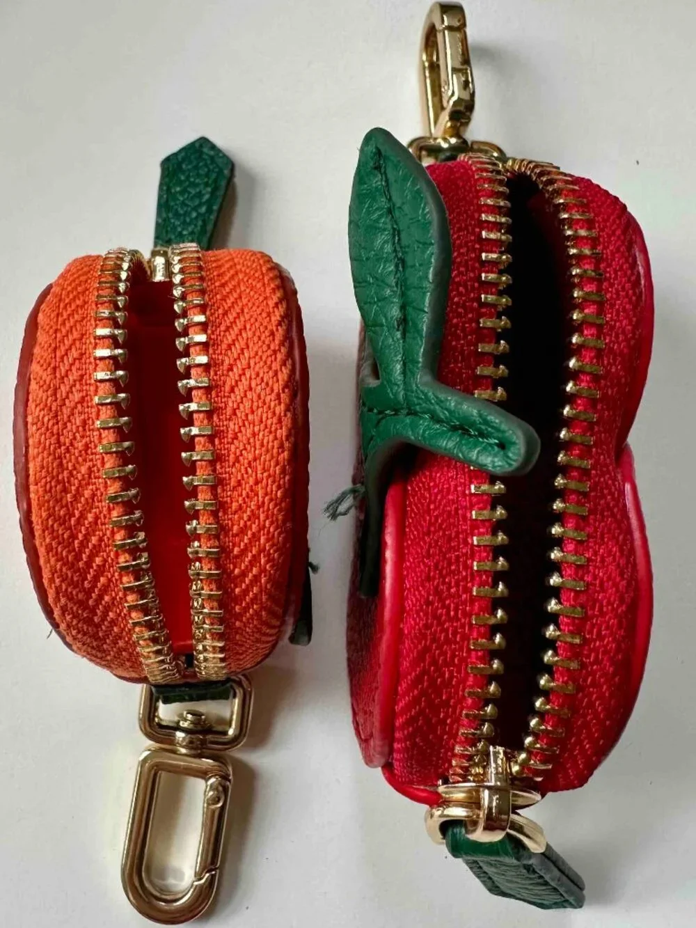 2pcs Adorable Fruit Bag charms Cherries Orange Changepurses Earbud / Coin cases